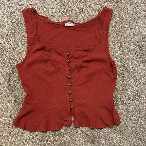 Free people Sleeveless Button-Down Top